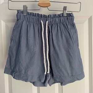 H&M blue shorts with rope tie